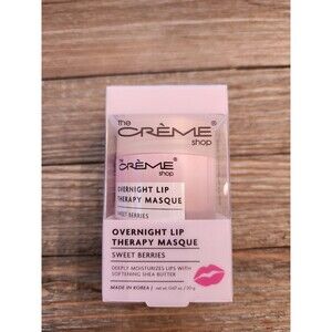 New The Crème Shop Overnight Lip Therapy Masque Sweet Berries Moisturizes Lips